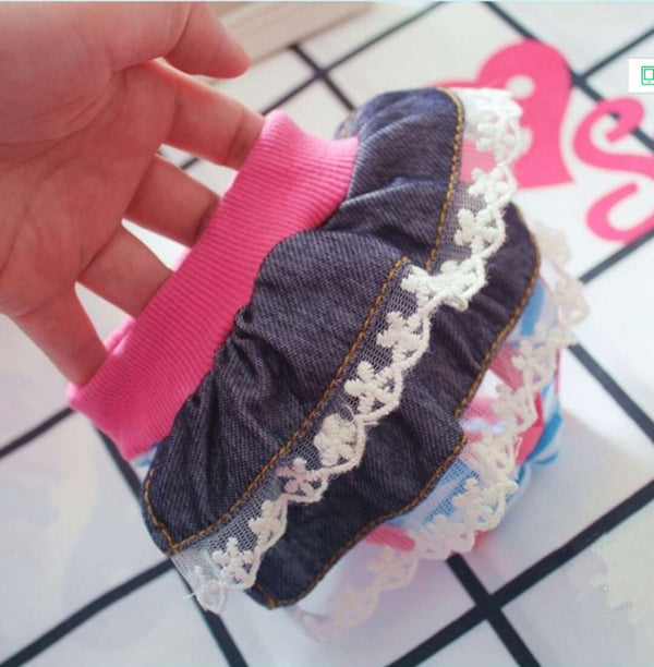 Menstrual panties as denim skirt