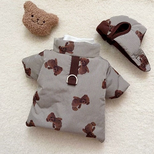 Between-seasons jacket with teddy print